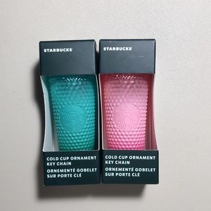 Ships Today! 💖💙 STARBUCKS OMBRE KEYCHAIN SET 💙💖 BNWT Teal & Waxberry Ombre